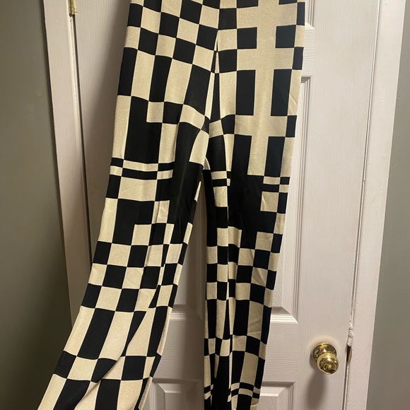 COPY - Paloma Wool Black and White Checkered Pants - Picture 2 of 4